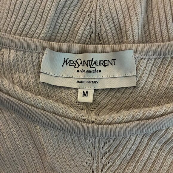 Yves Saint Laurent Tom Ford era 2003 Grey Wool Sweater Size M - Picture 4 of 6